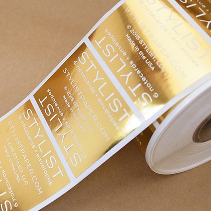 gold-foil-sticker-roll - Cosmetic Labels by Blue Line Labels
